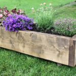 Large Solid Wood Garden Planter, Rustic Reclaimed Style, Strong .