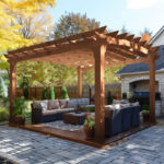 Wooden Pergola Gazebo for Patio with Arched Roof - veikous – Veiko