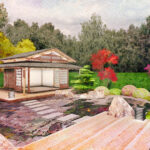 Japanese garden design & authentic 3D landscape architectu